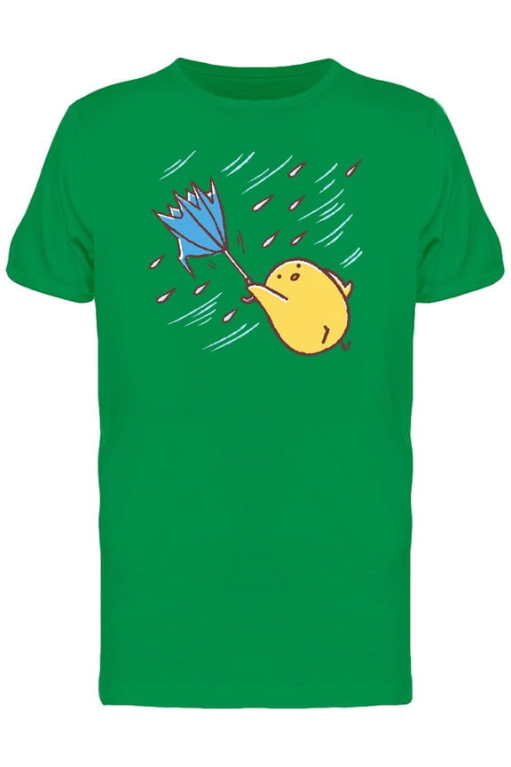 Heavy Rain Funny Chicken Flying Tee Men's -Image by Shutterstock