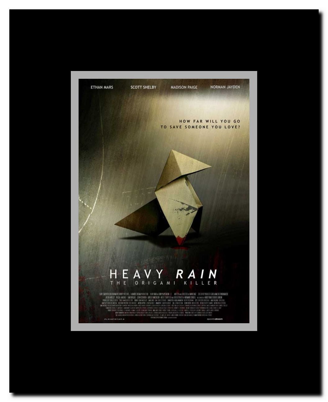 Heavy Rain: The Origami Killer Framed Movie Poster