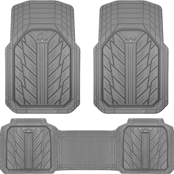 Heavy Rubber Car Floor Mats, Deep Waterproof Car Mats All Weather, Universal Trim-to Fit Automotive Floor Mats for Car SUV Truck Van, Durable Floor Liners