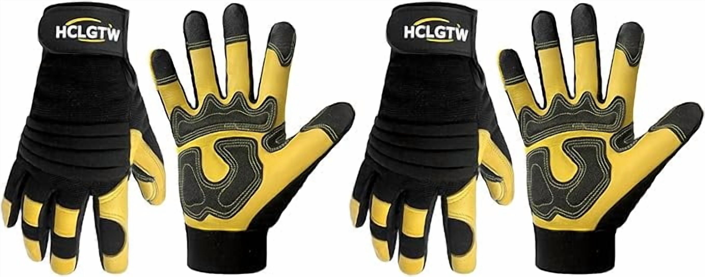 Heavy Safety Leather Protective Work Gloves Flexible Impact Protection Mechanic Working Gloves For Men Women Padded Knuckles Palm