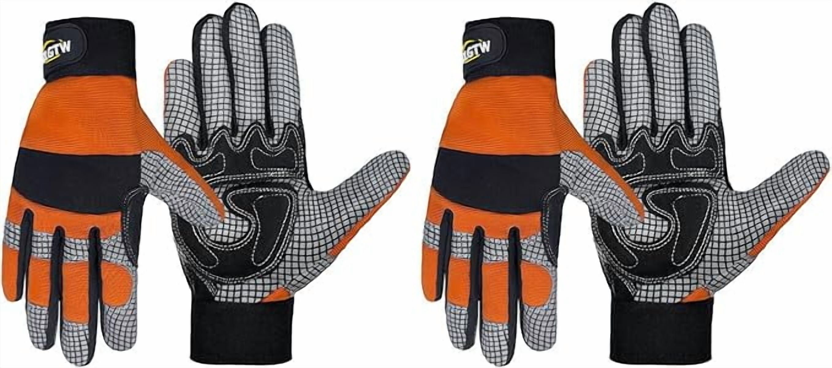 Heavy Safety Work Gloves for Men&Women Rubber Coated Dotted Grip Non-Slip Performance Fit General Utility Mechanic Gloves