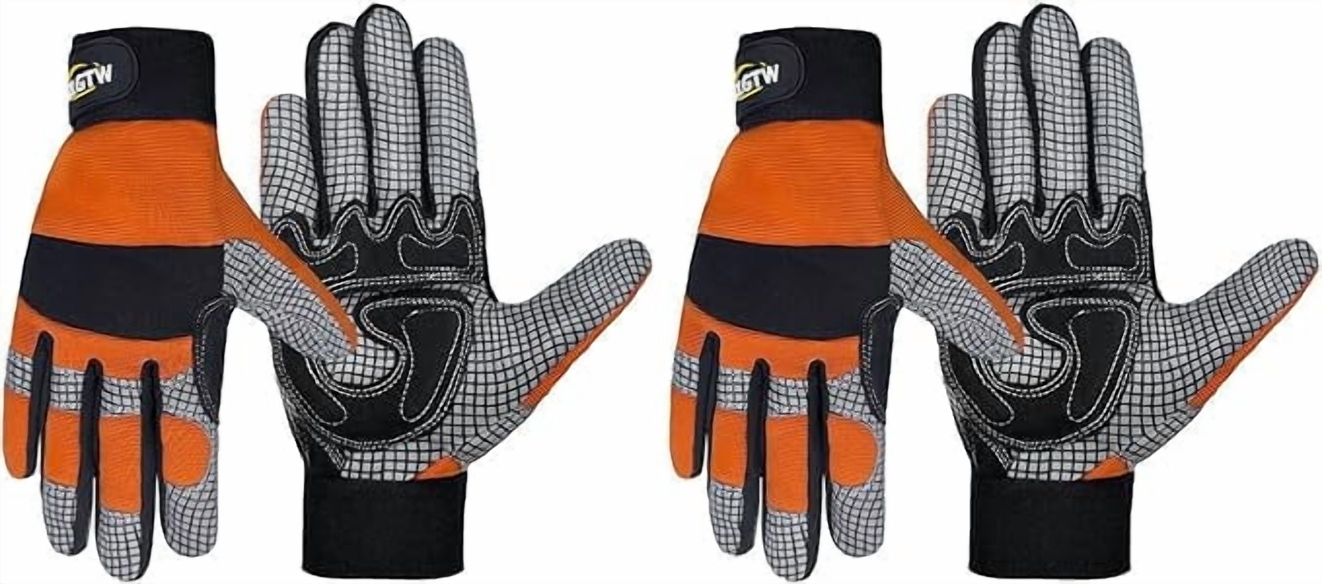Heavy Safety Work Gloves for Men&Women Rubber Coated Dotted Grip Non-Slip Performance Fit General Utility Mechanic Gloves