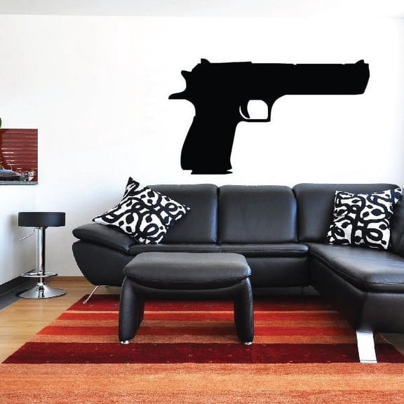 Heavy Semi-Automatic Pistol Decal - 36 Inches