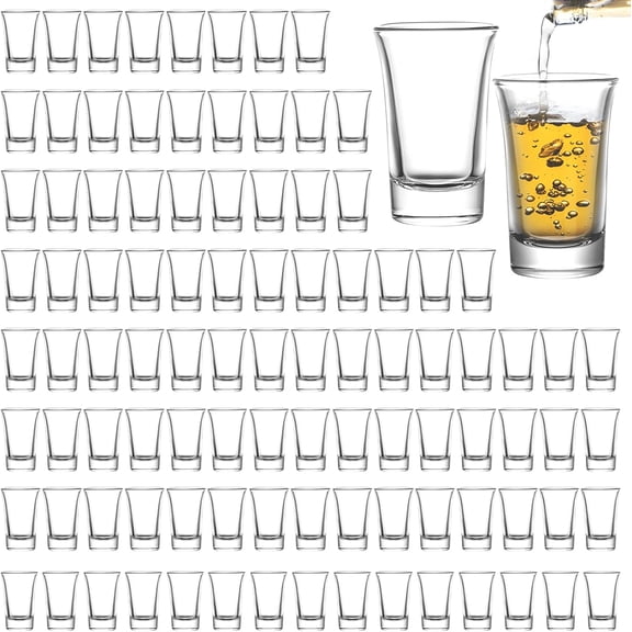 Heavy Shot Glasses Bulk,Glass Shot Glasses Set,Clear Shooter Cups For Tequila,Vodka,Whiskey,Limoncello,Bar,Wedding and Party