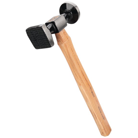 Performance Tool W1012 Heat-Shrinking Hammer, High Carbon Drop Forged Steel Head, Genuine Hickory Handle, Ideal for Metal Working with Dolly