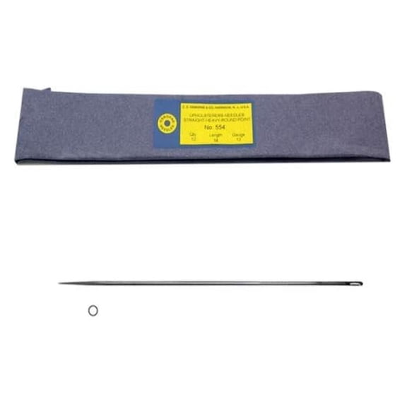 Heavy Single Round Point Needle #554, 14" Long, 12 Gauge - 12/Pk