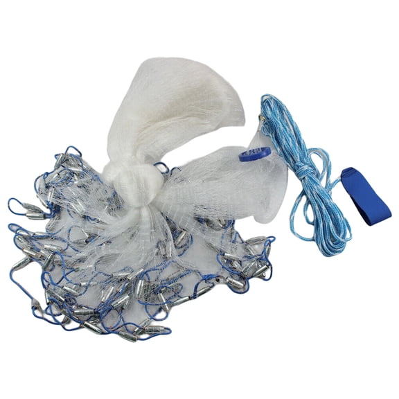 Heavy Sinker Cast Throw Net, 14ft Diameter Fishing Net 0.59 Inch Mesh, Durable Net for Sea Freshwater Fish Bait Catching