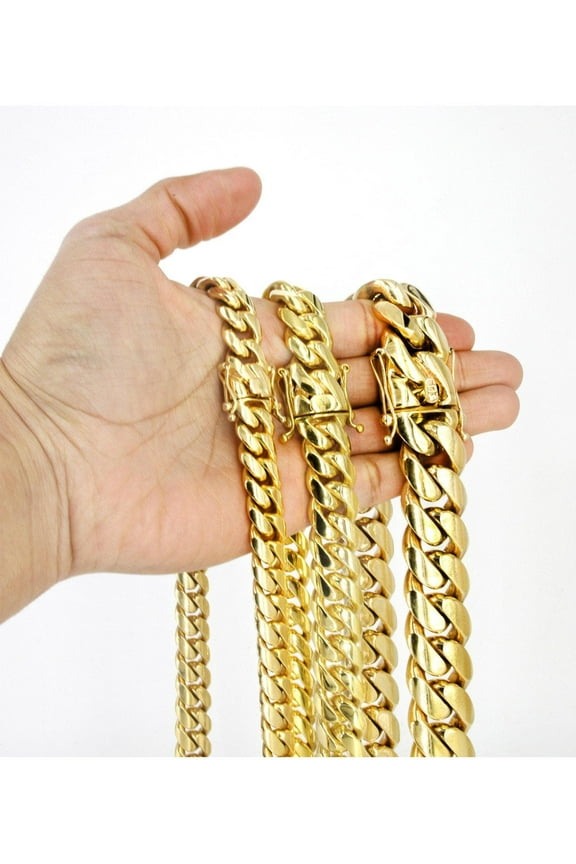 Heavy Solid Gold Miami Cuban Link Chain Customizable (10MM-20MM)
