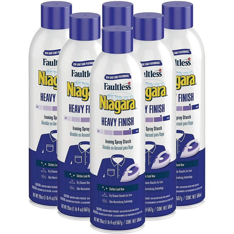 best spray starch for dress shirts Niagara Heavy Spray Starch, 6 Pack, Multi, 20 oz