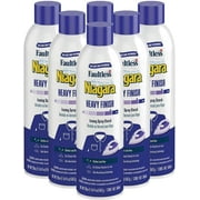 Heavy Starch Spray 20 oz, 6-Pack - Niagara Heavy Finish Liquid Starch Iron Aid Spray Pack for Clothes & Fabrics