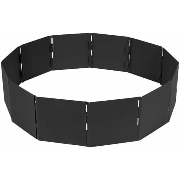 Heavy Steel 48in Campfire Pit Ring, 12 Panels, Portable Collapsible Design, Easy to Transport, Campfires and Bonfires$$Garden & Patio