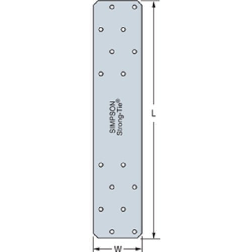 Heavy Strap, Z-Max Coating, 12-Ga., 3-1/4 x 16-In.
