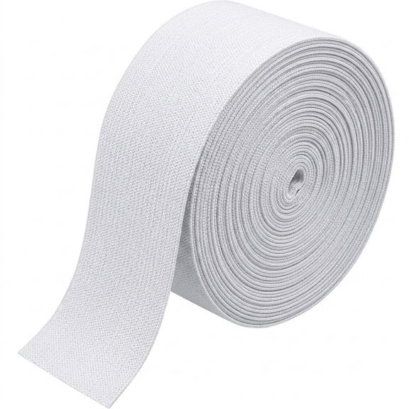 Heavy Stretch Knit Elastic Spool, Polyester Fiber Ribbon for Sewing, Wig Making, Pants Waist Extender, DIY Crafts, 2 Inch x 5 Yard, 0.9 mm Thickness