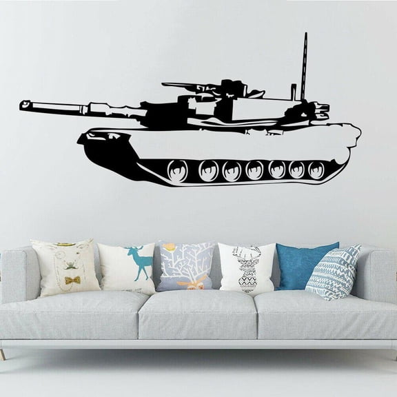 Heavy Tank Wall Vinyl Decal Military Stickers Army Interior Housewares Design Boys Bedroom Home Decor Teen Room Murals 90x42cm