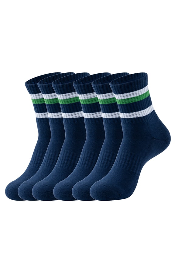 Heavy Thick Thermal Running Socks , Size Rainbow Athletic Socks , 3 Pairs Thickened Cycling Socks , Hiking Stockings for Women Man 3-Pairs-Blue