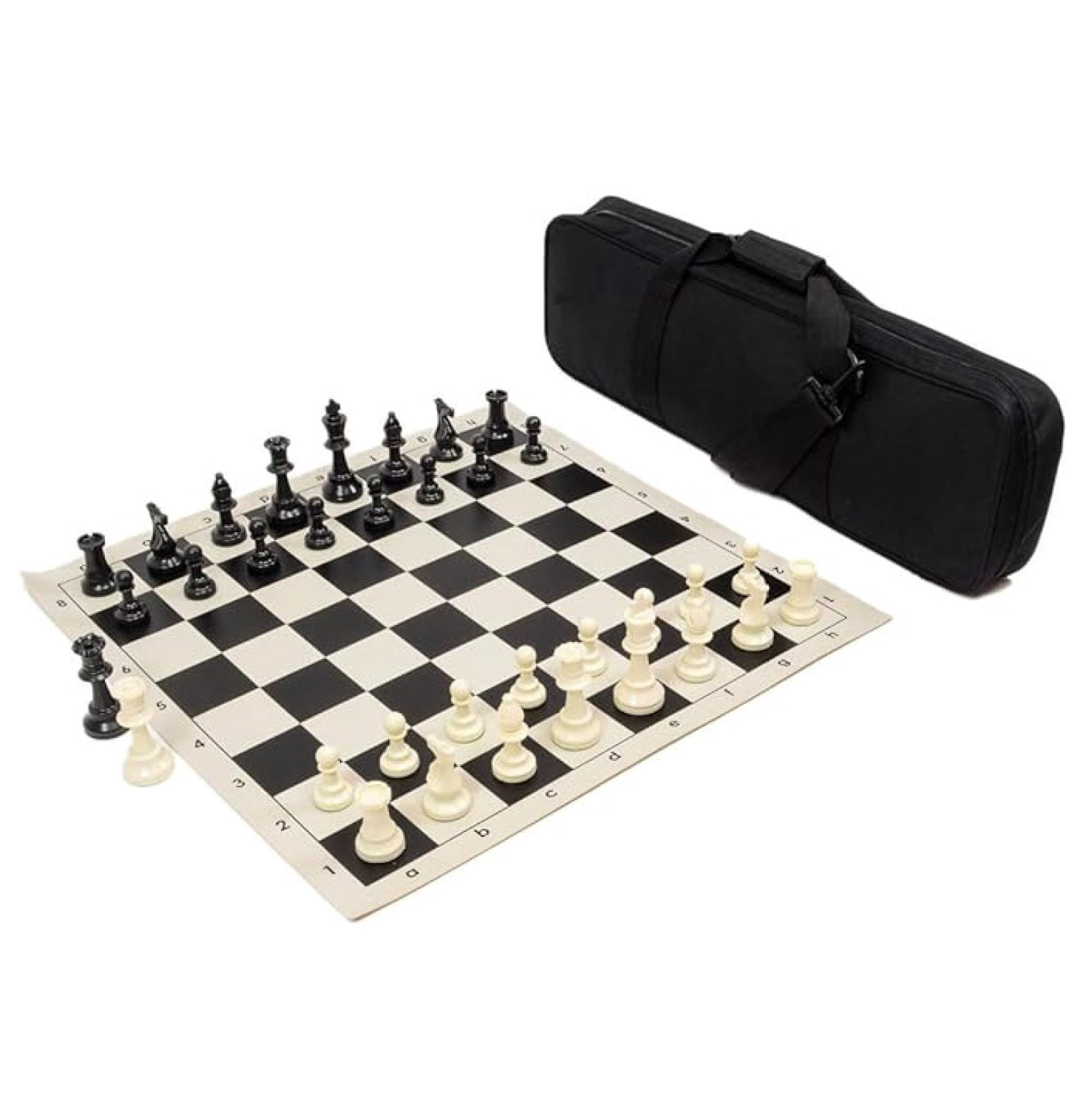 Heavy Tournament Triple Weighted Chess Set Combo - Black