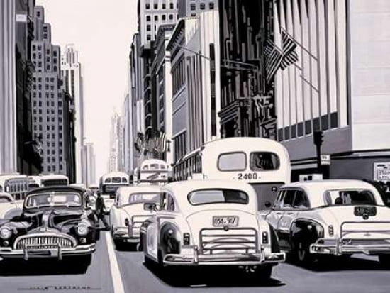 Heavy Traffic Canvas Art - Alain Bertrand (18 x 24)
