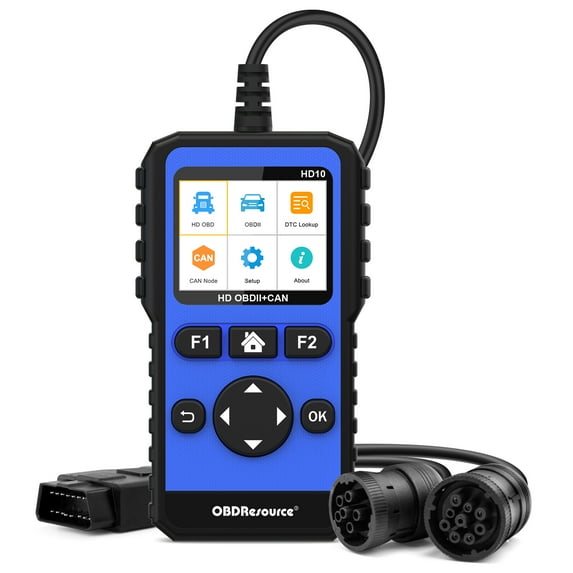 HD10 Heavy Truck Scanner Automotive Tool OBD/EOBD/ OBDII Car Diagnostic Code Reader 2in1