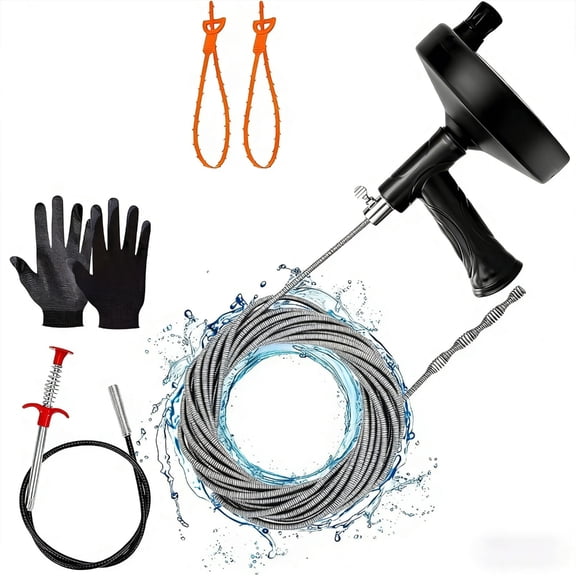 Heavy Type Drain Cleaner Tool with Long Reach Cable for Clearing Stubborn