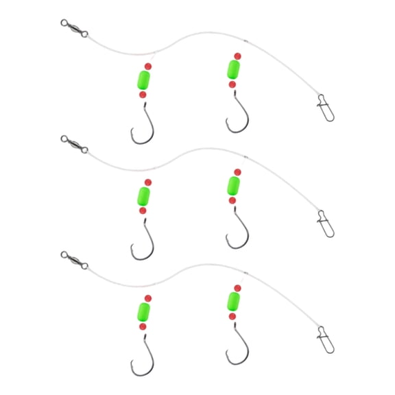 Heavy Type Fishing Leader with Multiple Size Hook Compacts Fishing Rigs