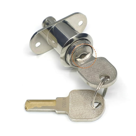 Heavy Type Sliding Door Lock With Key Security Cylinder For Cabinets Drawers