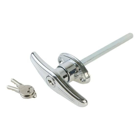 Heavy Type T Shaped Garage Lock Zincs Alloys Material Part Includes 2 Key