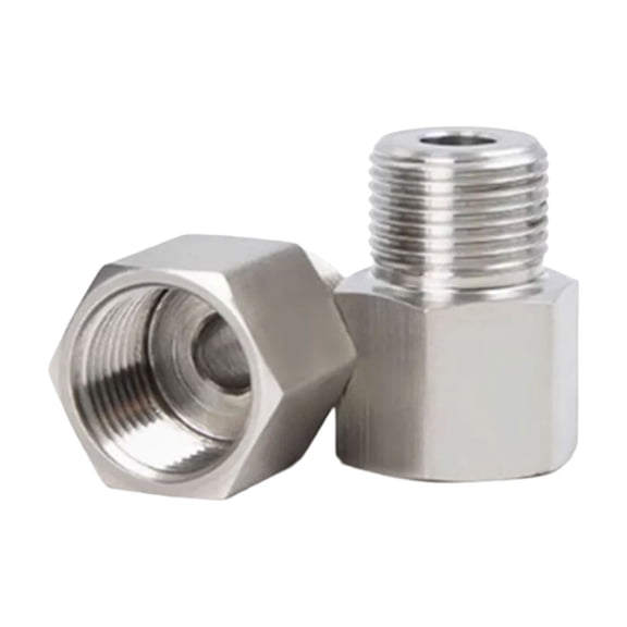 Heavy Wall Metal Pipe Couplings 3/8inch Female 1/4inch Male Adapter Simple Installation for Fluid Systems