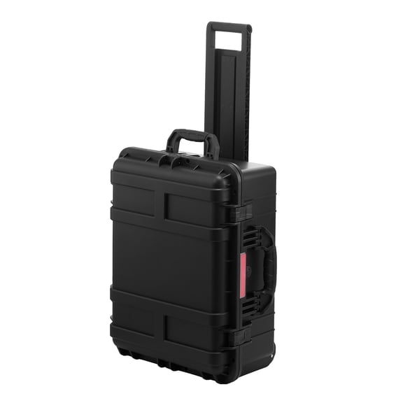 Heavy Waterproof Hard Case with Wheels & Retractable Handle, Pre-Cut Foam, IP67, for Travel, Hunting