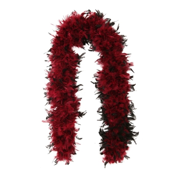 Heavy Weight Boa Black with Burgundy Tips