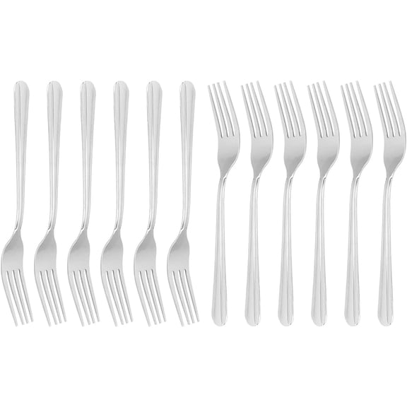Heavy Weight Dinner Fork Set, 18-0 Stainless Steel 12-Piece, 7 Inches Table Forks