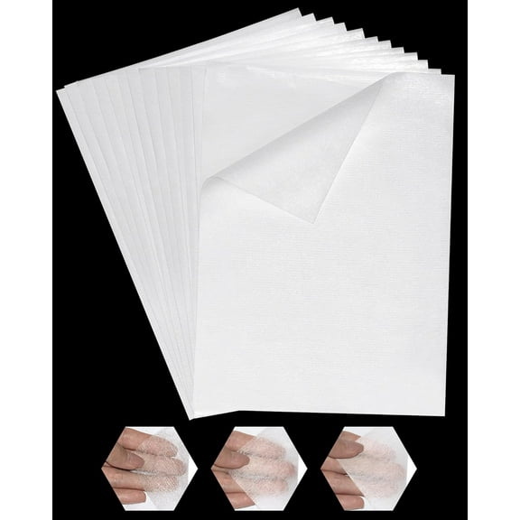 Heavy Weight Fusible Bonding Web: 20 Sheets (8" x 12") Fusible Webbing for Fabric Applique DIY Crafts Supplies