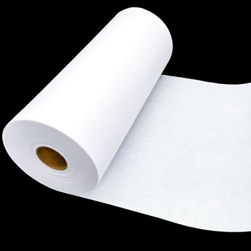 Heavy Weight Fusible Interfacing for Sewing-11.8" x 30.6 Yards,White Iron-On Non-Woven Fabric Stiffener,Suitable for Quilting,Crafts,Clothing,and Home Decor Sewing Materials100g/