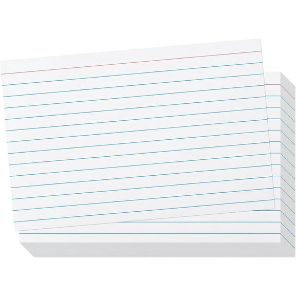 Heavy Weight Index Cards 4x6 Ruled - 240GSM/90LB 100 Pack White Lined Note Cards 4 x 6 Flashcards for Studying, Note Taking and To Do List