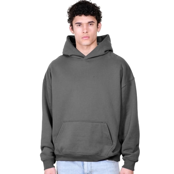 Brooklyn Cloth Men's Heavy Weight Pullover Hoodie, Drop Shoulder, Casual Wear, Steel Gray, x-large