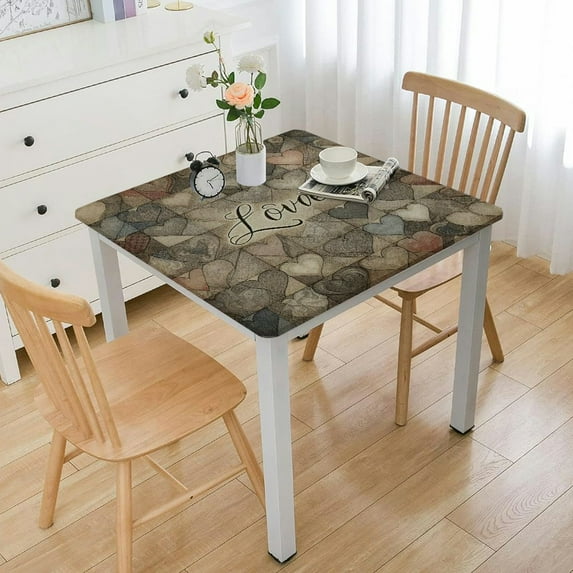 Heavy Weight Rectangle Oilcloth Tablecloth Wipe Clean Tablecloths Oil-Proof/ Stain-Resistant Table Cover for Spring Outside Picnic