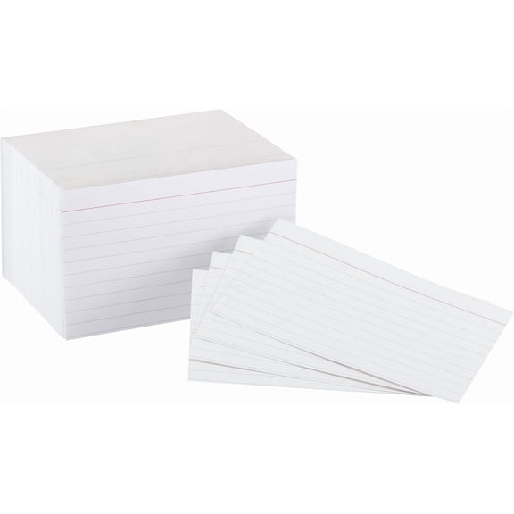 Heavy Weight Ruled Index Cards for Studying and Note Taking, White, 3" x 5", 300 Count (Pack of 3)