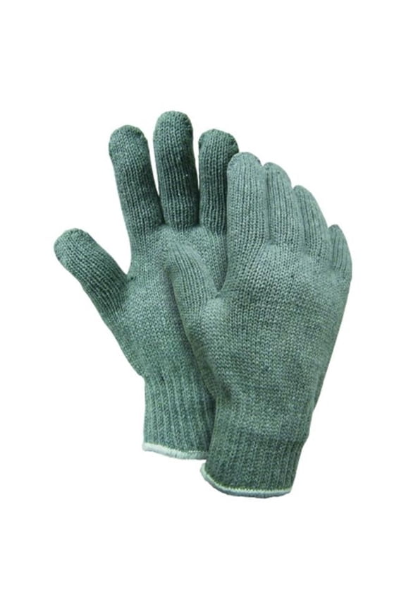 Heavy Weight String Knit Gloves, Small, Gray