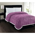 thumbnail image 1 of Elegant Comfort Best, Softest, Luxury Micro-Sherpa Blanket on Walmart! Heavy Weight Stripe Design Ultra Plush Blanket, Full/Queen, Lavender, 1 of 1