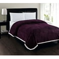 thumbnail image 1 of Elegant Comfort Best, Softest, Luxury Micro-Sherpa Blanket on Walmart! Heavy Weight Stripe Design Ultra Plush Blanket, Full/Queen, Purple, 1 of 1