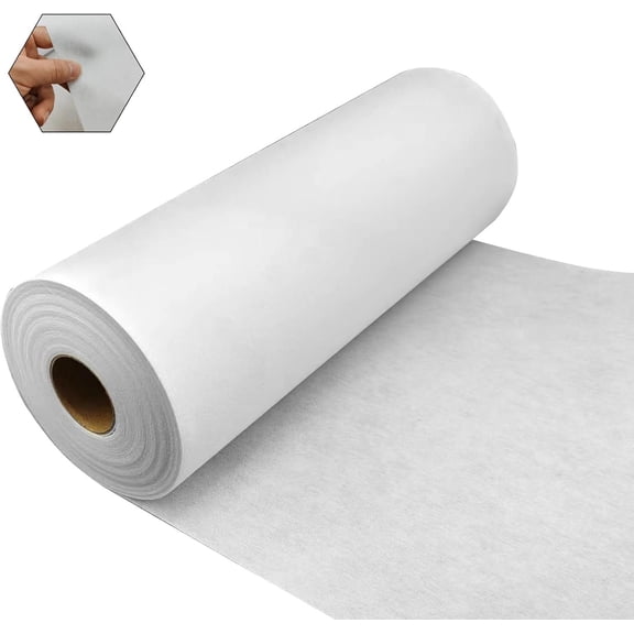Heavy Weight White Iron- Non-Woven Fusible Interfacing Heavy Weight Non-Woven Interfacing Iron  Polyester Single-Sided Interfacing for Crafts Supplies, 11.8 Inch x 30.6 Yard
