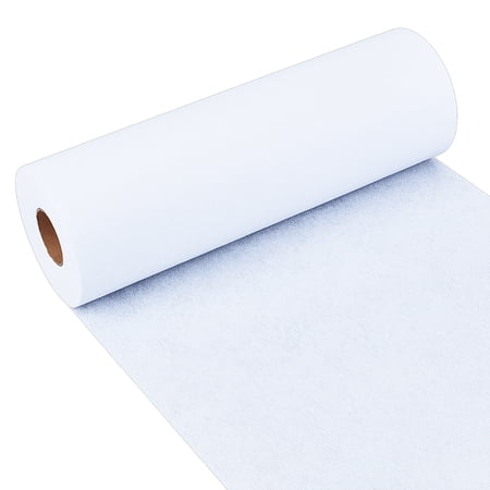 Heavy Weight White Iron-On Fusible Interfacing 11.8 Inchx30 Yards Non-Woven Interfacing Iron On Single-Sided Interfacing Non-Woven Apparel