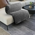 thumbnail image 1 of Heavy Weighted Fleece Blanket - Large 100x150cm Flannel Throw for Bed and Sofa, 1 of 9
