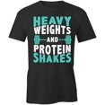thumbnail image 1 of Heavy Weights T-Shirt | Motivational Workout Black Tee Gift, 1 of 5