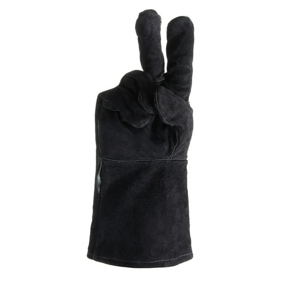 Heavy Welding Gloves Stoves Protect for Fire Log Wood Welder Hands Workplace Safety Glove Fireplace,32cm ,Easy to Wear