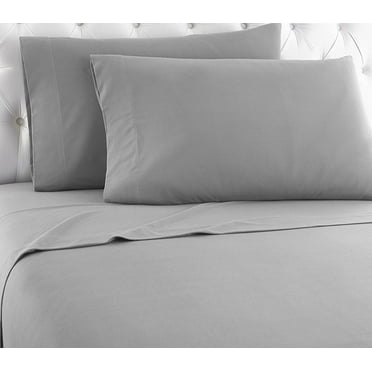 Heavy Winter Flannel 100% Cotton King, Gray Pillow Case SET