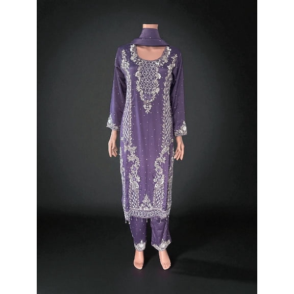 Heavy Work Salwar Kameez, Cultural Wear for Women, Aug22