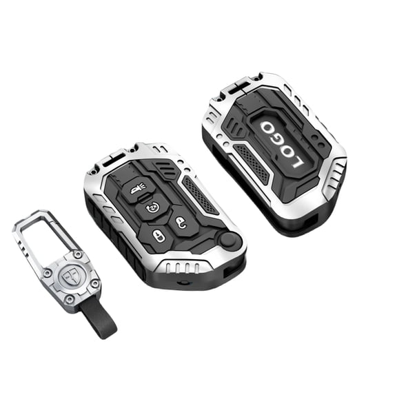 Heavy Zinc Alloy Key Fob Accessories Compatible with 2018 - 2024 Jeep Wrangler JL/JLU (Including Rubicon, Sahara) and Gladiator