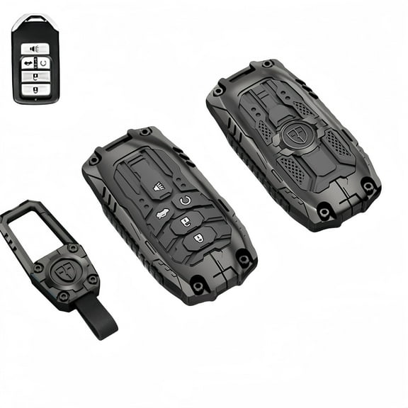 Heavy Zinc Alloy Key fob Cover, Keychain, Key Case, Accessories Compatible for 2016 2017 2018 2019 2020 2021 2022 Honda Accord CRV Pilot Ridgeline Passport