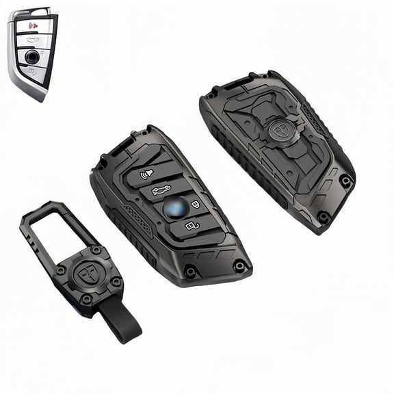 Heavy Zinc Alloy Key fob Cover, Keychain, Key Case, Accessories Compatible with BMW 5 6 7 Series X1 X2 X3 X5 X6 X7 Series