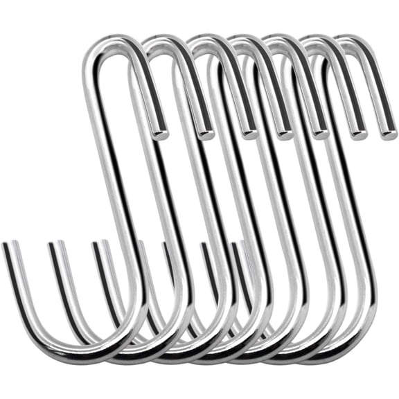 Heavy duty 6cm S hooks for kitchen, bathroom, bedroom and